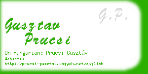 gusztav prucsi business card